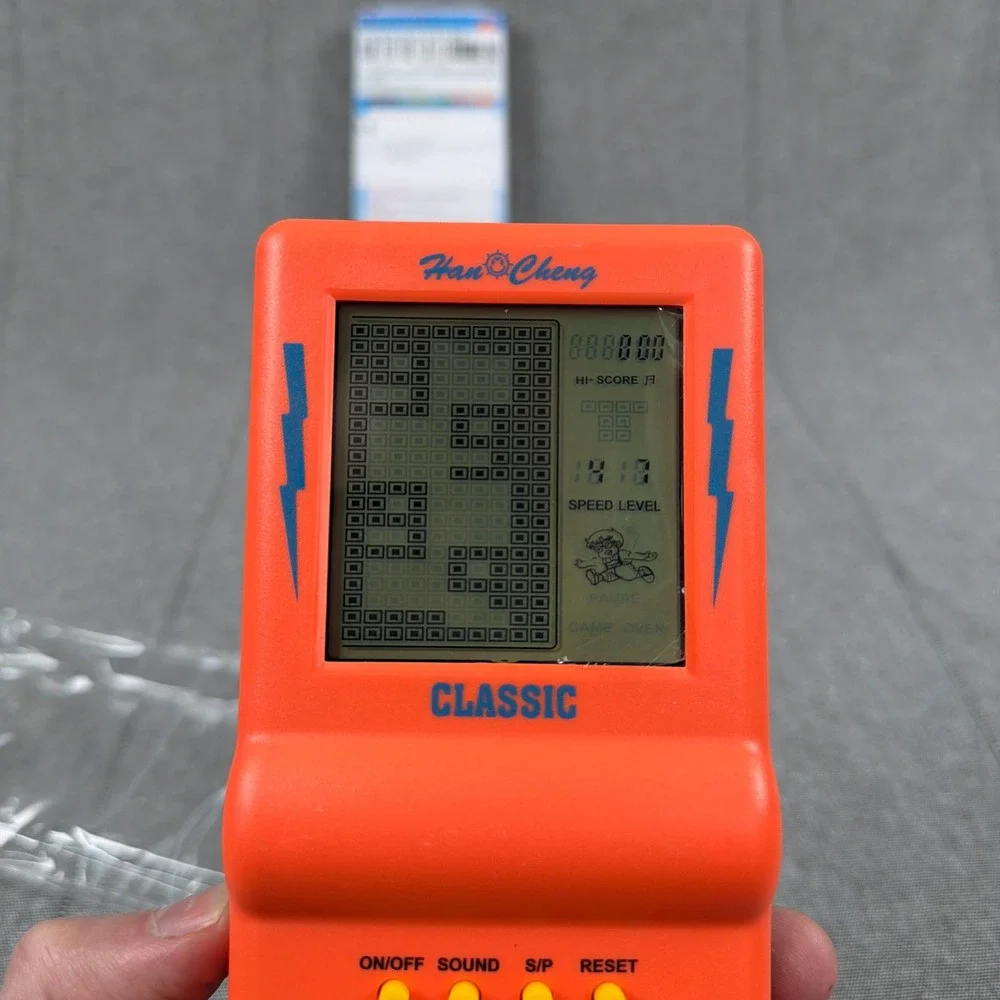 Retro Brick Video Game 9999 in 1 Handheld Tetris Style Orange Toy‎ With Box